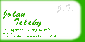 jolan teleky business card